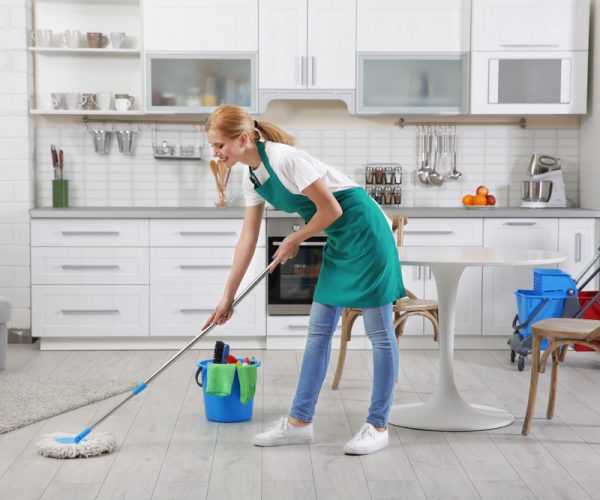 Woman,With,Mop,Cleaning,Home